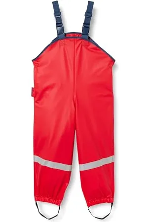 Playshoes Matschhose Regenlatzhose Fleece-Futter Unisex Kinder Wind- und wasserdichte Regenhose Regenbekleidung, , 128