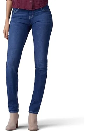 Lee Damen Sculpting Fit Slim Leg Pull On Jeans, , 38 Short