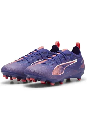 PUMA Ultra 5 PRO FG/AG Jr Soccer Shoe, Lapis Lazuli White-Sunset Glow, 29 EU