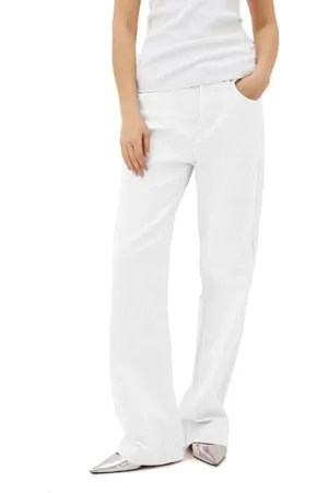 Replay Damen Jeans aus Comfort Denim, Weiß (Optical White 001), 31W / 34L
