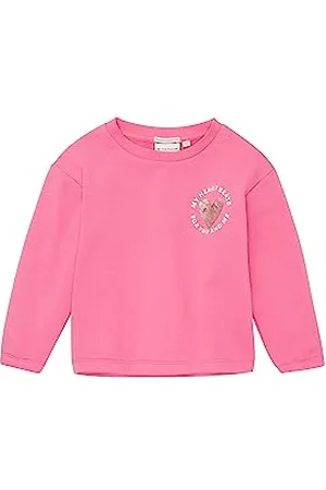TOM TAILOR Mädchen 1037947 Sweatshirt mit Pailletten, 15799-carmine pink, 92/98