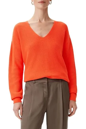 Comma, Pullover mit Rippstruktur und Strickmuster
