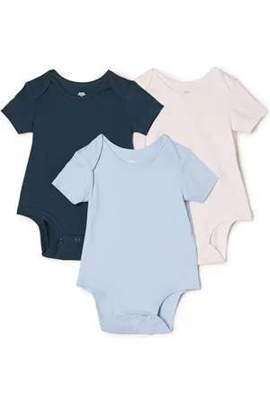 Amazon X Sofia Grainge Unisex Baby Kurzärmliger Bodysuit mit Rundhalsausschnitt, 3er-Pack, , 0-3 Monate