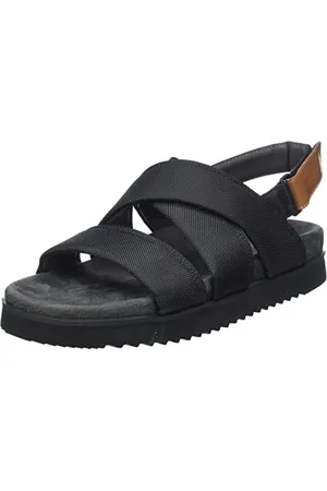 Tommy Hilfiger Herren Sandalen Mix Strappy Sommer, (Black), 40