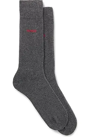HUGO BOSS Herren 2P RS UNI CC Mittelhohe Socken aus Stretch-Gewebe im Zweier-Pack Grau 35-38
