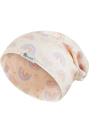 Sterntaler Beanie Regenbogen - Baby Mütze aus Flammgarn Jersey mit Allover Regenbogen - Mädchen UV-Schutz 50+ Beanie Mütze - varibel tragbar - Baby und Kinder Übergangsmütze, , Größe 53