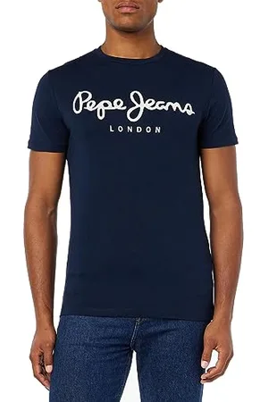 Pepe Jeans Herren Original Stretch N T Shirt, 595marineblau, S EU