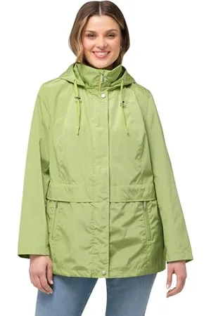 Ulla Popken Damen Spezialistin Hyprar Windbreaker Kapuze Übergangsjacke, , 46-48