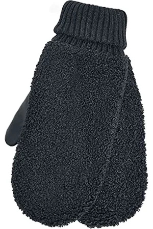 Urban classics Unisex TB3872-Sherpa Synthetic Leather Gloves Winter-Handschuhe, Black, L/XL
