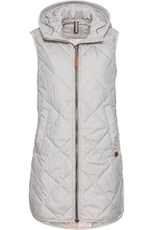 Camel Active Damen Lange Weste mit Kapuze aus recyceltem Polyester womenswear-48
