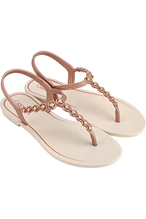 Grendha Damen CACAU PRECIOSA Sand AD, Off White/Rose METALLIC, 41.5 EU Schmal