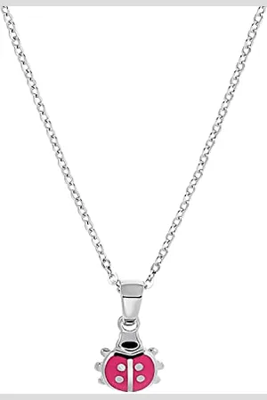 Amor Kette mit Anhänger 925 Sterling Silber Mädchen Kinder Sets, 35+3 cm, Silber, Kommt in Schmuck Geschenk Box