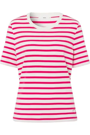 Brax Damen Style CIRA Interlock Light Striped T-Shirt, , 42