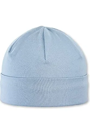 Sterntaler Baby Jungen Beanie Baby Organic Cotton Beanie - Beanie Baby, Kinderbeanie, Babymütze - aus Baumwolle mit Bindeband - bleu, 35