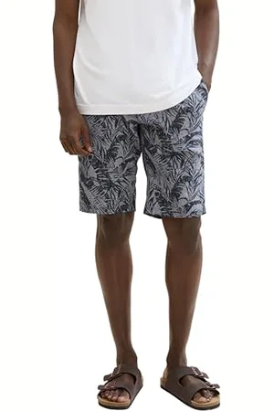 TOM TAILOR Herren Regular Fit Chino Leinen Shorts, , 36