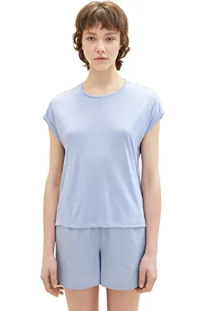 TOM TAILOR Damen 1036534 Basic T-Shirt, 12819-Parisienne Blue, S
