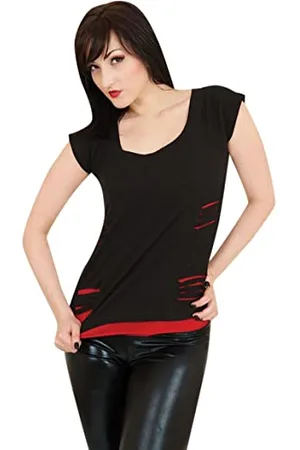 Spiral URBAN Fashion - 2-in-1-Top im Destroyed-Look - - M