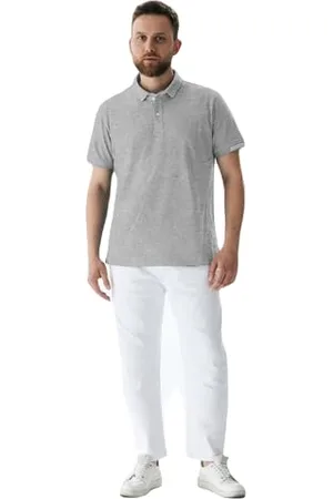 LTB Herren Polo Bemaka Klassische Passform - Baumwolle in Grau - Größe S