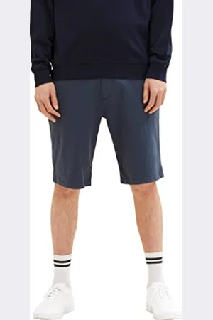 TOM TAILOR Herren Slim Chino Bermuda Shorts mit Stretch, , M