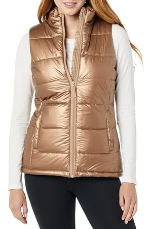 Amazon Damen Mittelschwere Daunenweste mit Reißverschluss, , XS