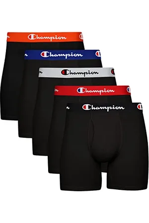 Champion Herren Boxer Briefs, Every Day Comfort Stretch Cotton Moisture-Wicking Underwear, Multi-Pack Retroshorts, , 5 Stück, X-Large (5er