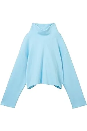TOM TAILOR Mädchen Kinder Sweatshirt mit Stehkragen, charming blue, 128