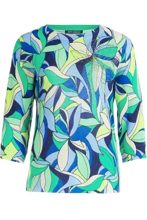 Betty Barclay Damen 5071/2494 Pullover, Green/Blue, 46
