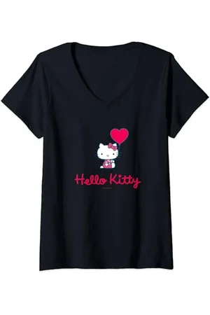Hello Kitty Du kannst nie zu viele Freunde haben T-Shirt mit V-Ausschnitt