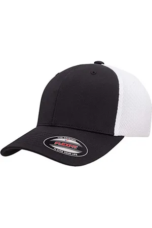 Flexfit Unisex Ultrafiber Airmesh Fitted Cap Hut, schwarz/weiß, S/M