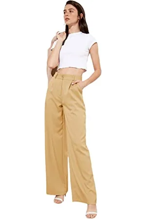 Trendyol Damen Draped Pleated Ample Trousers Pants, , 38 EU
