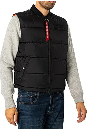 Alpha Industries Herren Puffer Vest LW Weste, Black, XL