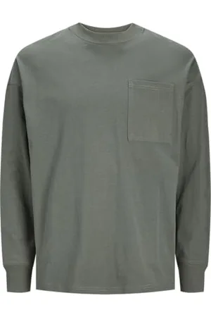 JACK & JONES Herren Jcoclean Pocket Tee Ls Crew Neck Langarmshirt, , M
