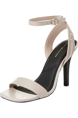 Tommy Hilfiger Damen Schuhe Sporty Leather High Heel Sandal Stiletto-Sandalen, Beige (Smooth Taupe), 38 EU