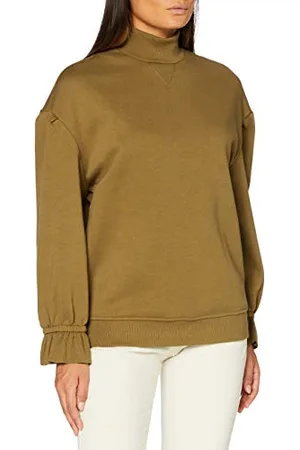 Urban classics Damen Ladies Turtleneck Crew Sweatshirts, Midground, XS