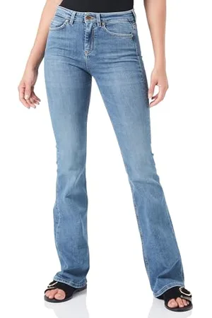 Pinko Damen Flora NO Belt Flare Denim Blue Jeans, , 24