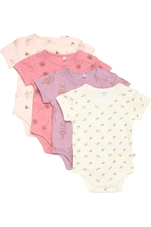 Pippi Unisex Baby Body SS AO-printed (4-pack) Formender Body, , 98