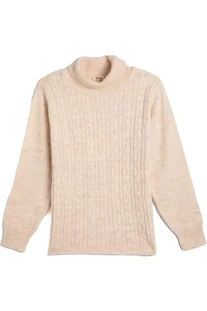 Koton Girls Turtle Neck Sweater Cable Knit Detail Long Sleeve Soft Touch