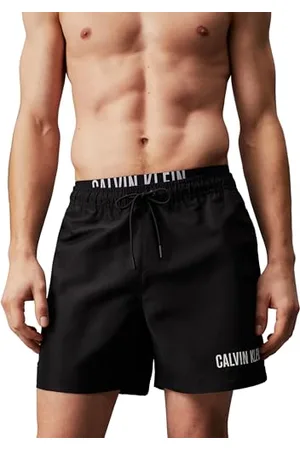 Calvin Klein Herren Badehose Medium Double Wb Lang, , L