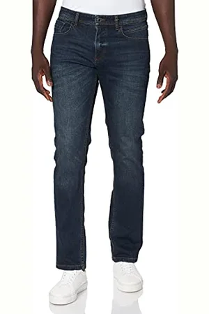 Camel Active Herren regular fit Houston Straight Jeans Dunkel Blau 42W / 34L