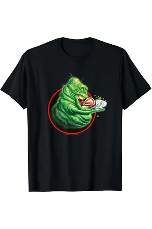 Ghostbusters Vintage Slimer Snacking Retro Badge T-Shirt