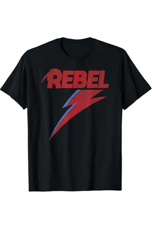 David Bowie Distressed Rebel Music T-Shirt - , Unisex, S, Kurzarm, Polyester 100%