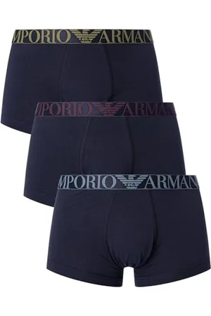 Emporio Armani Herren Shiny Logoband 3-Pack Trunk Badehosen, , XXL