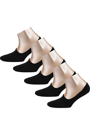 QS by s.Oliver Socks Damen Online Women Originals Organic Cotton Footies 4p, Black, 39-42