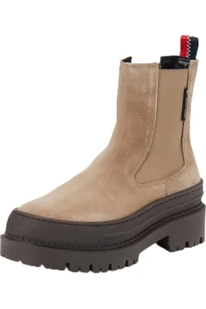 Tommy Hilfiger Tjw Foxing Chelsea Suede (Stiefeletten, Damen, (Porcini Taupe), 38 Eu