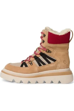 Tamaris Damen Schnürstiefel gefüttert Keilabsatz Winter; CAMEL COMBINED/braun; 41 EU
