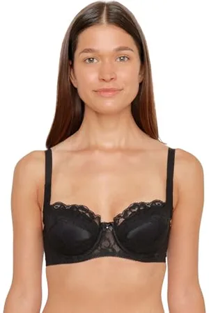 Susa Dirndl BH Push up Wiesn-Zauber, Bügel-Push-Up BH mit bestickten Soft Cup Schalen, BH mit einfachem Design für EIN Atemberaubendes Dekolleté