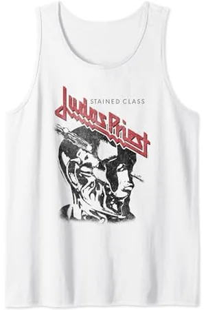 Judas Priest – Stained Class Black On White Tank Top