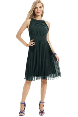 Apart Damen Plisseekleid Kleid, , Normal