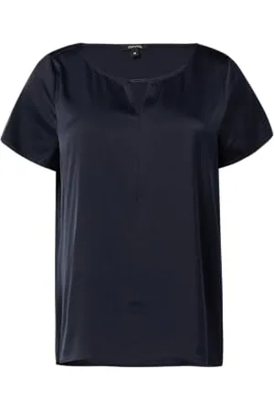Comma, Satin Bluse Kurzarm