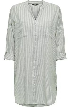 ONLY Damen Onlapeldoorn Stripe V-Neck L/S Shirt WVN, , S-M
